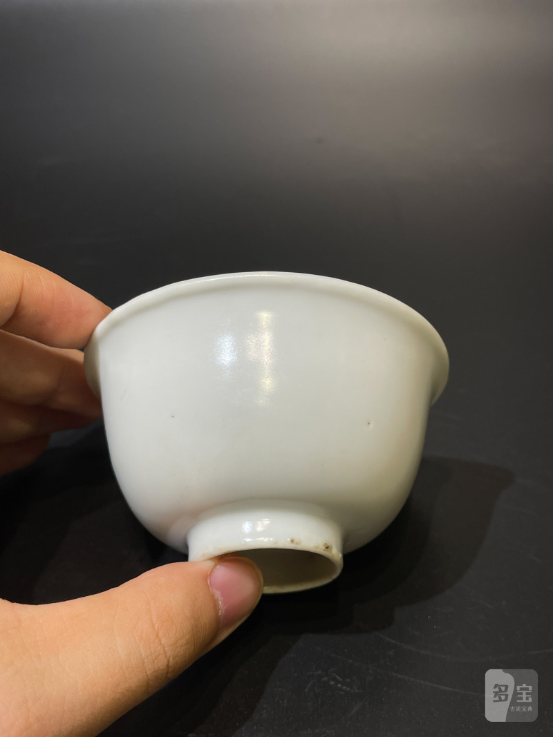 明早期 白釉茶圆 - 图5